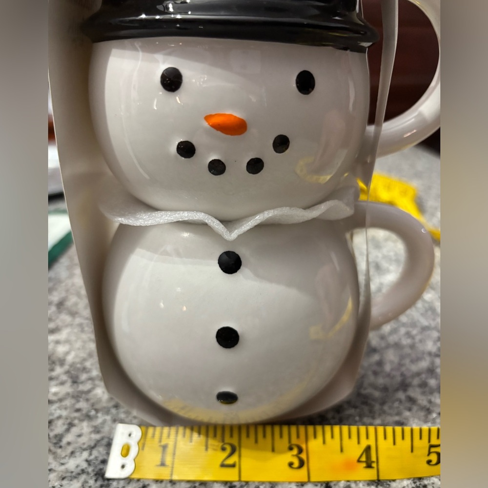 Snowman Stackable Mug Set - Picture 4 of 5
